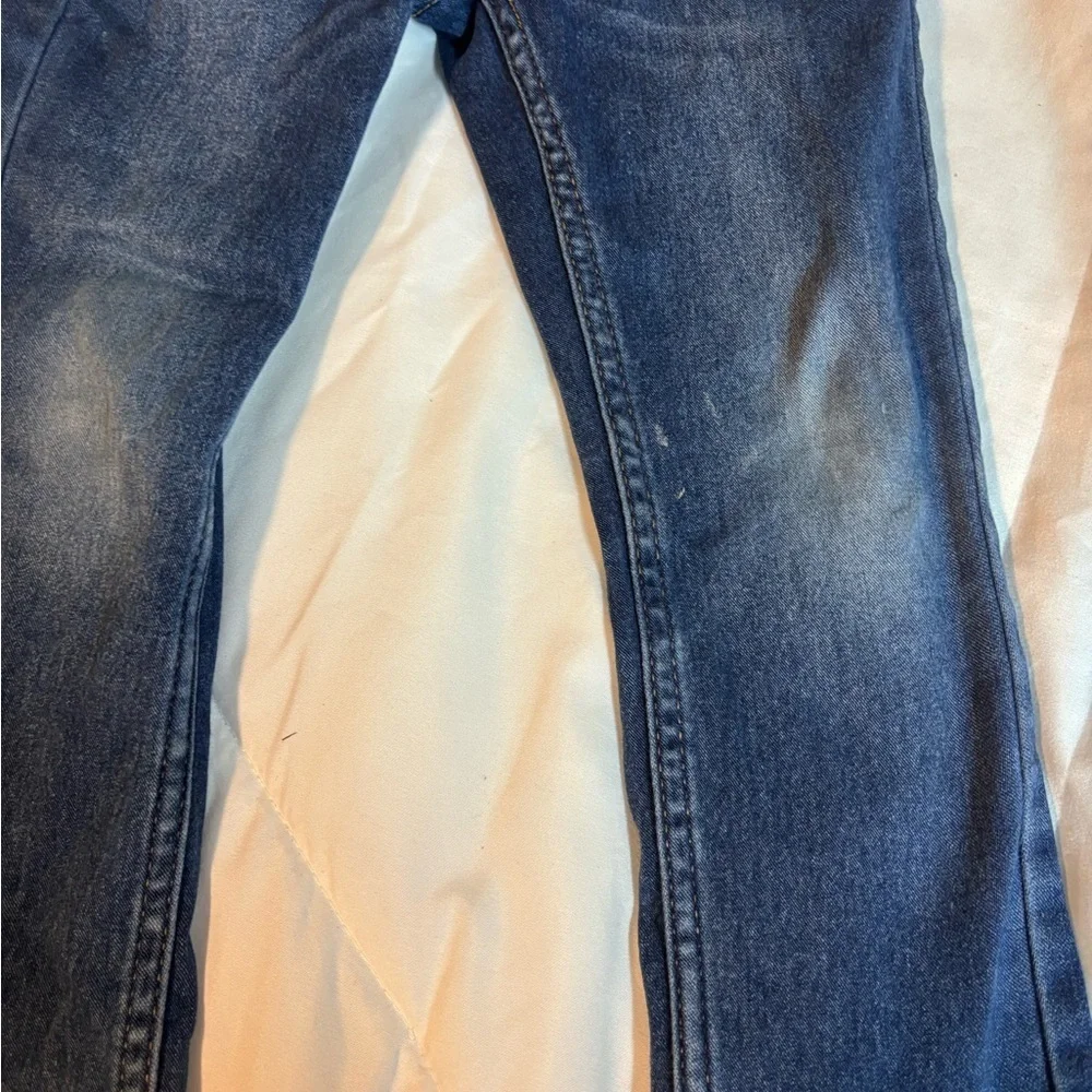 Cat & Jack 4T Kids Blue Jeans with elastic waistband and tie